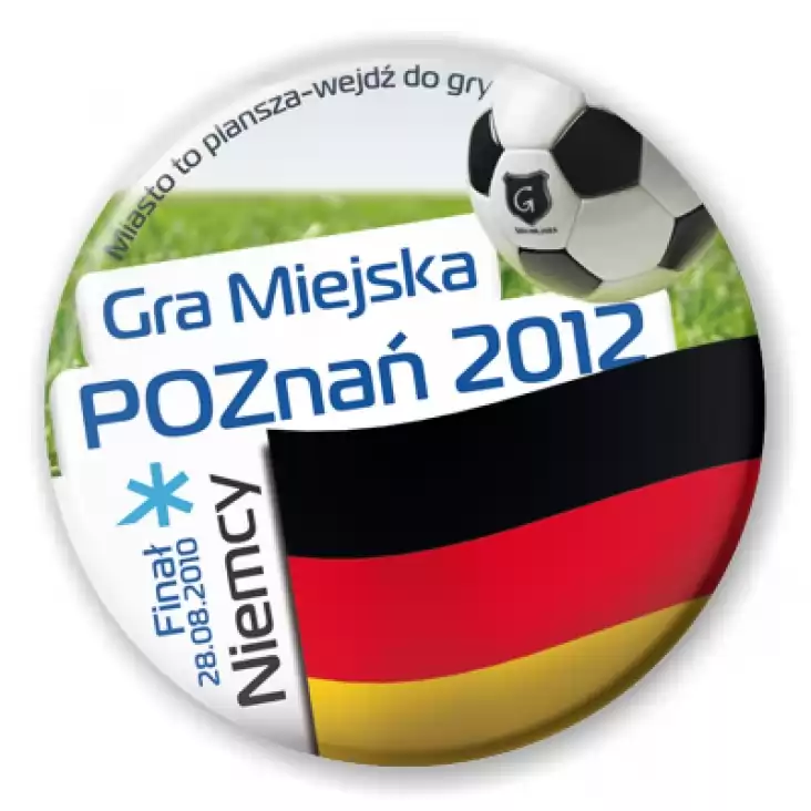 przypinka Gra Miejska - Poznań 2012 - Niemcy