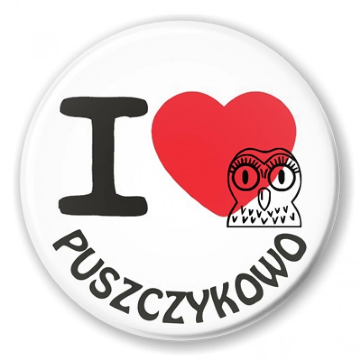 przypinka I love Puszczykowo