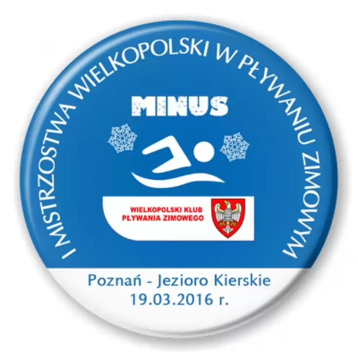 przypinka I Mistrzostwa Wielkopolski w Pływaniu Zimowym