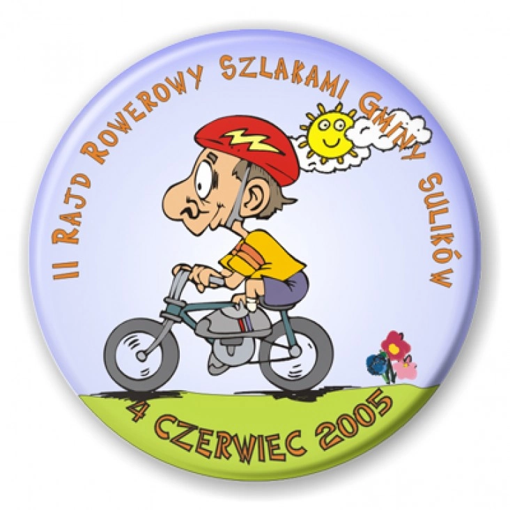 przypinka II Rajd Rowerowy Szlakami Gminy Sulików