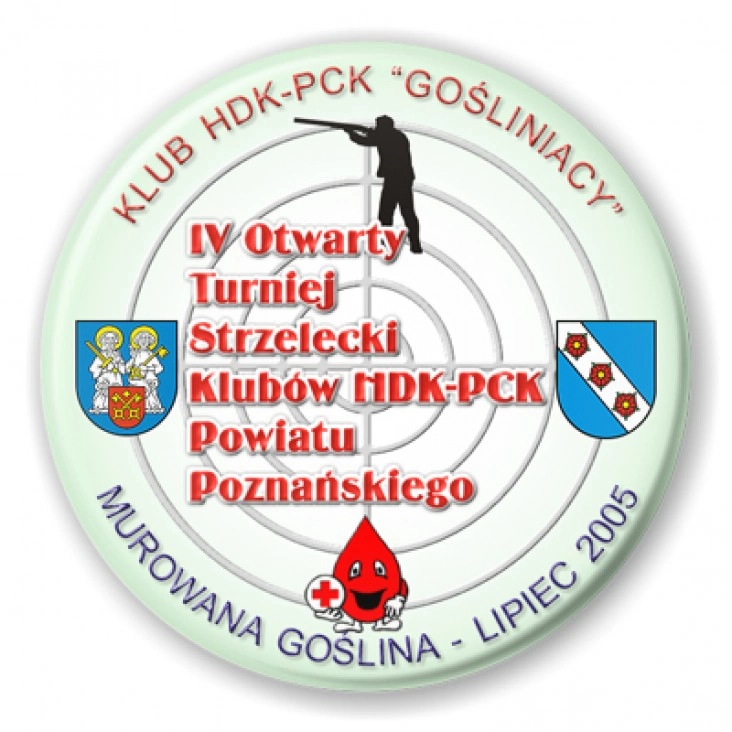 przypinka IV Otwarty Turniej Strzelecki Klubów NDK-PCK Powiatu Poznańskiego