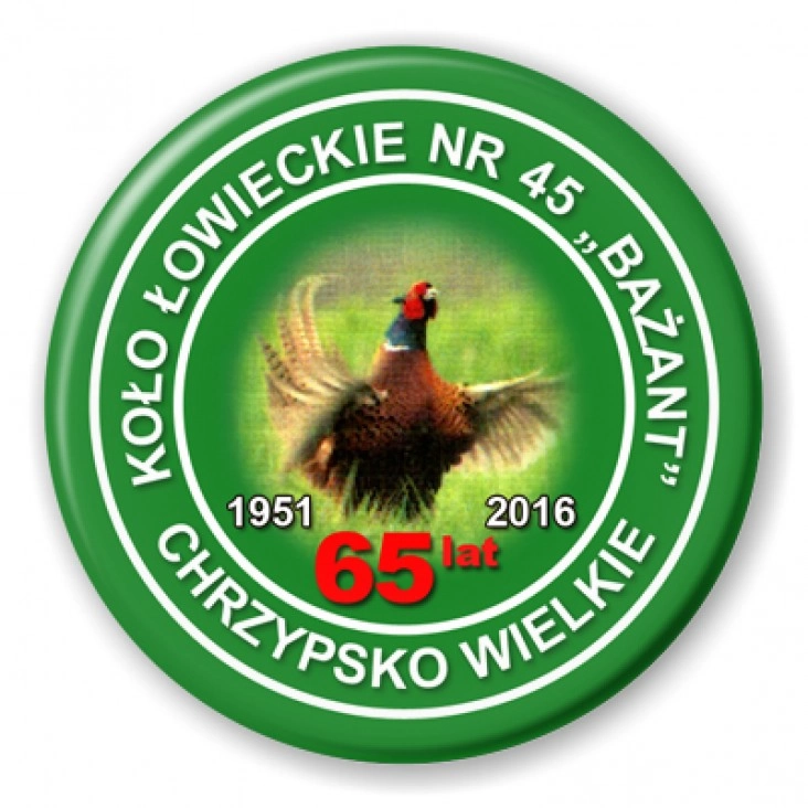 przypinka Koło Łowieckie Bażant