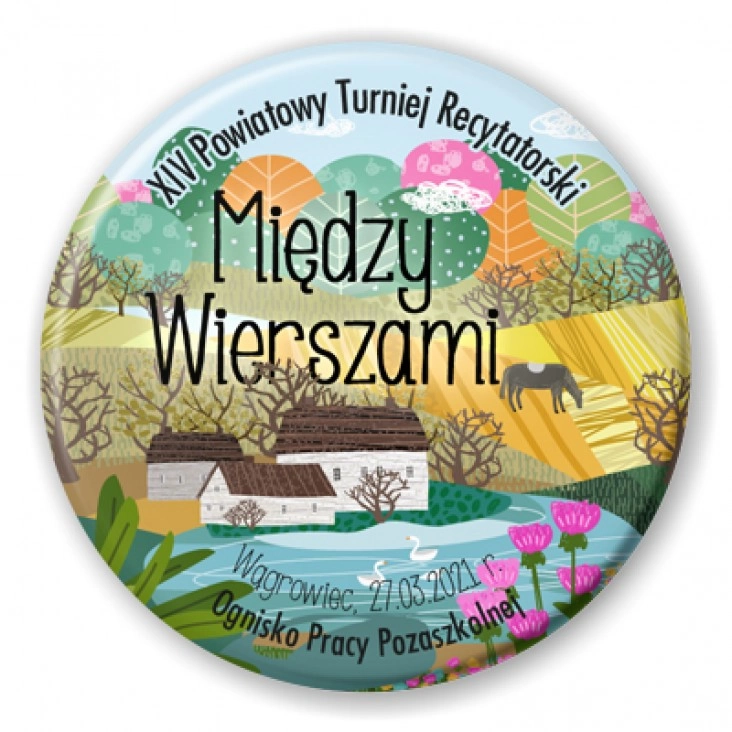 przypinka Między Wierszami 2021