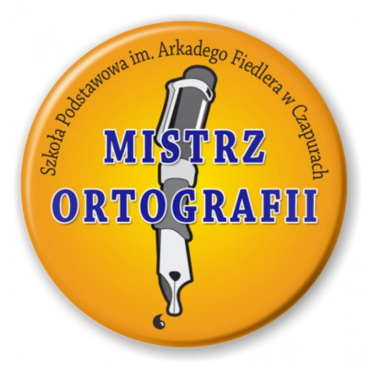 przypinka Mistrz ortografii B 