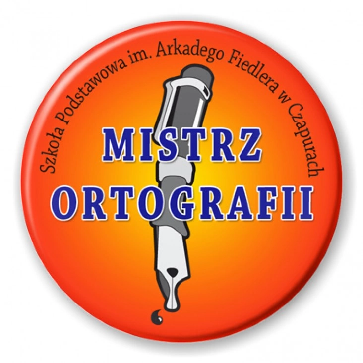 przypinka Mistrz ortografii