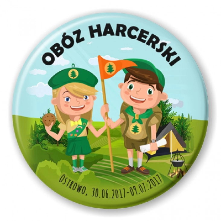 przypinka Obóz harcerski