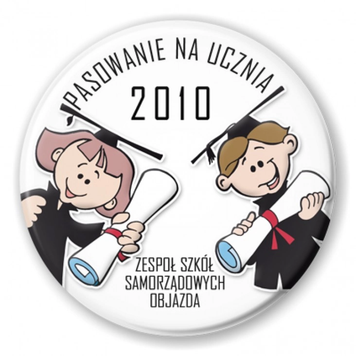 przypinka Pasowanie na ucznia 2010