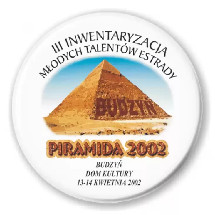 przypinka Piramida 2002 - Budzyń