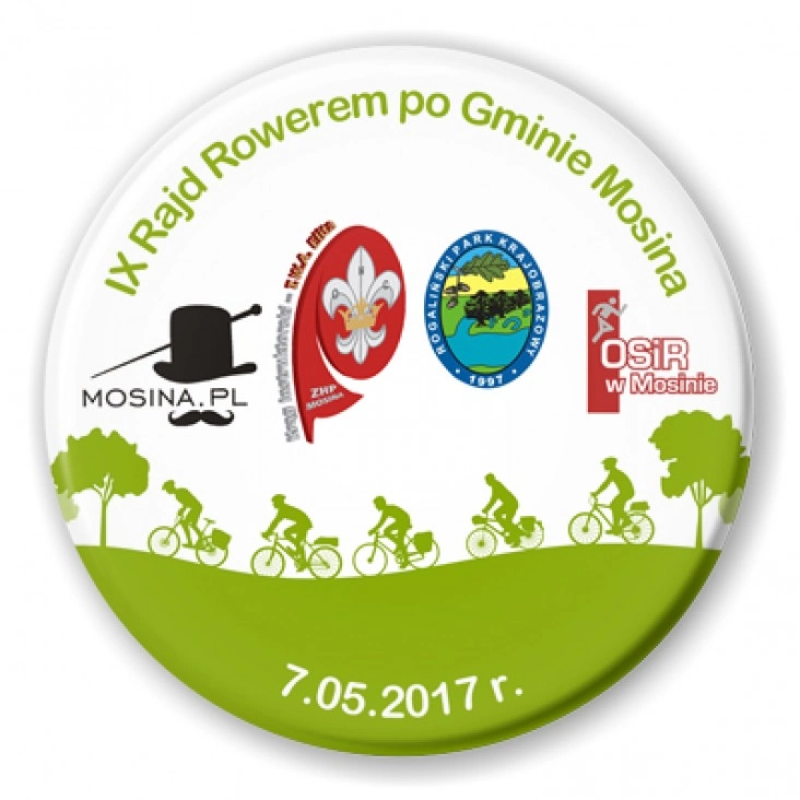 przypinka Rajd Rowerowy Mosina