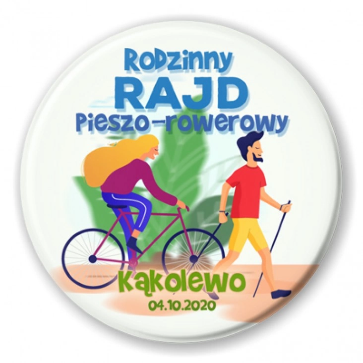 przypinka Rodzinny rajd pieszo-rowerowy Kąkolewo 2020