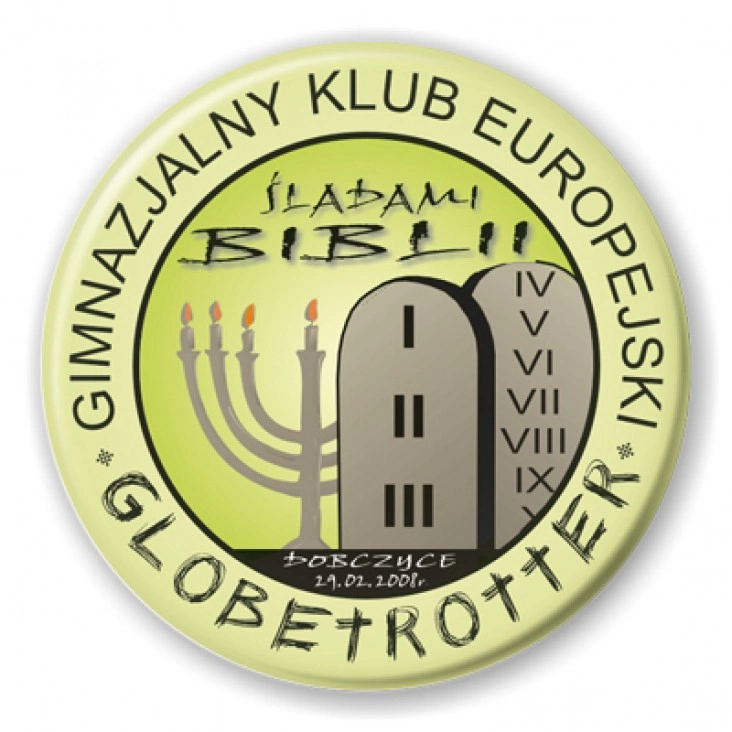 przypinka Śladami Biblii - Globetroter Dobczyce 2008