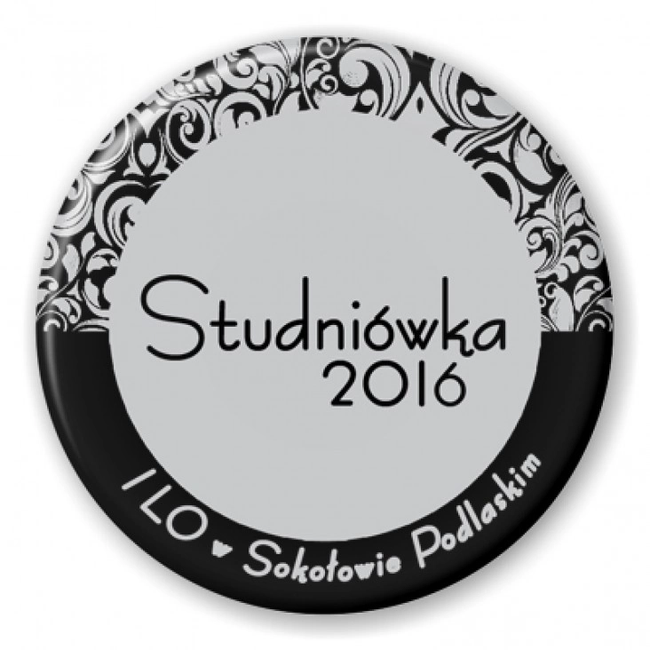 przypinka Studniówka - I LO w Sokołowie Podlaskim
