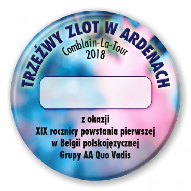 przypinka Trzeźwy Zlot w Ardenach 2018