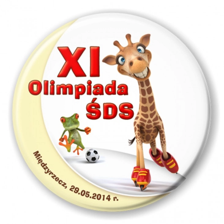 przypinka XI Olimpiada ŚDS - Międzyrzecz 2014