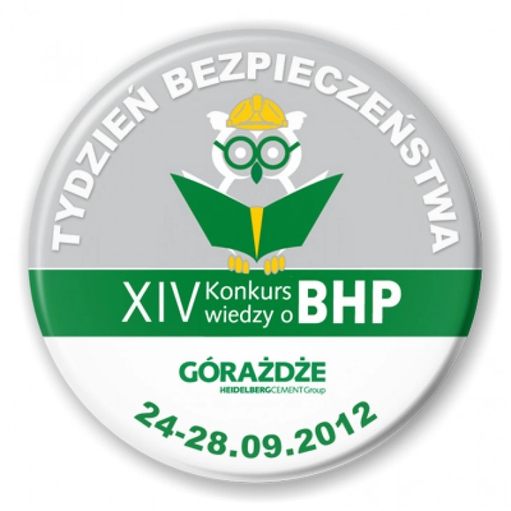 przypinka XIV Konkurs Wiedzy o BHP