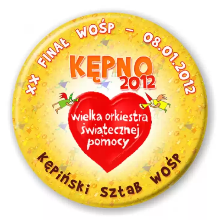 przypinka XX Finał WOŚP - Kępno 2012
