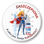 przypinka supermoc covid koronawirus pandemia covid koronawirus pandemia szczepienia supermoc