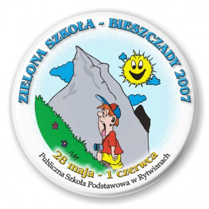 przypinka Zielona Szkoła - Bieszczady 2007