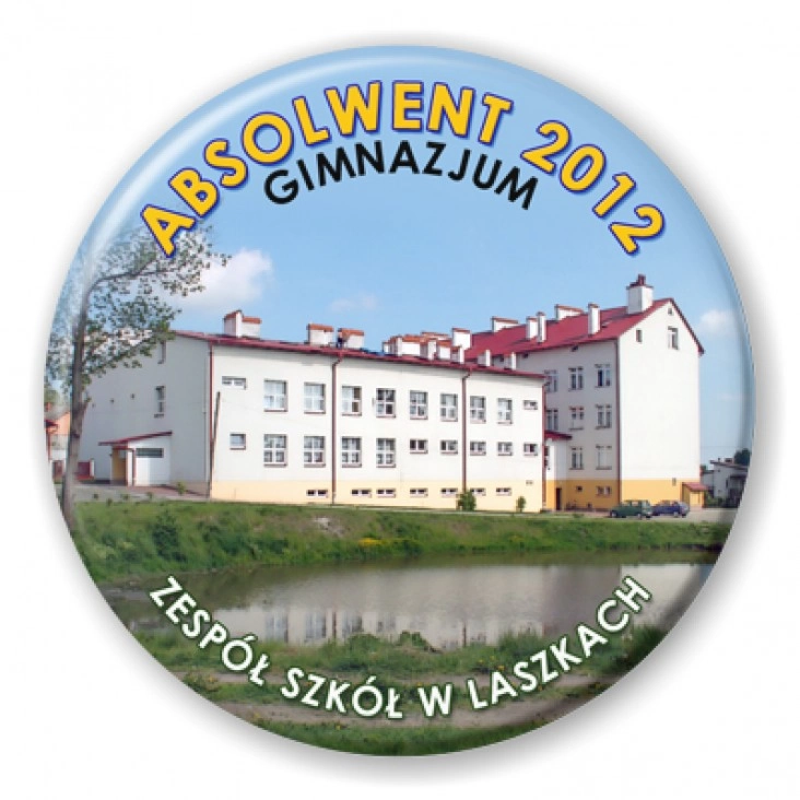 przypinka ZS w Laszkach - Absolwent Gimnazjum 2012