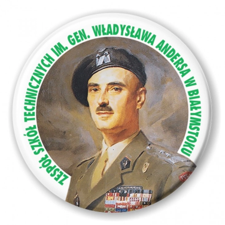 przypinka ZST im. gen w. Andersa w Białymstoku
