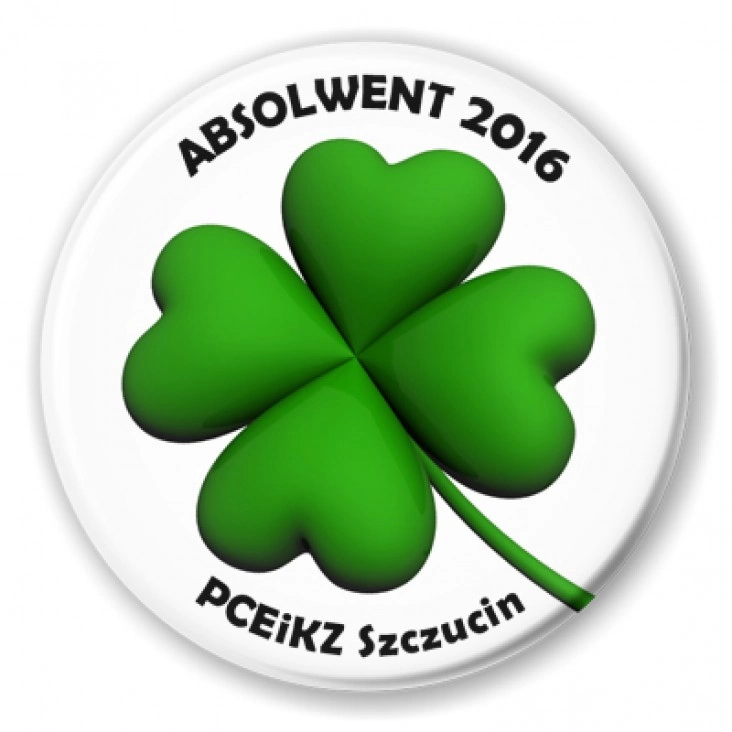 przypinka Absolwent 2016 PCEiKZ Szczucin
