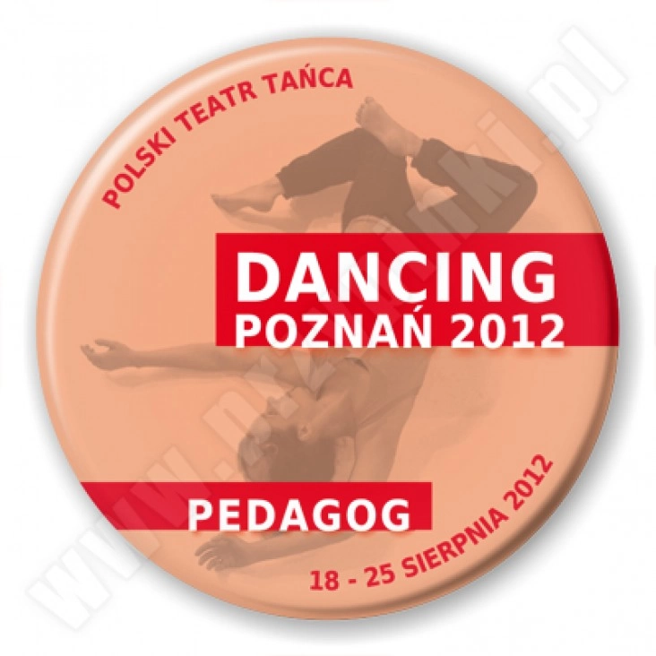 przypinka Dancing Poznań 2012 - pedagog