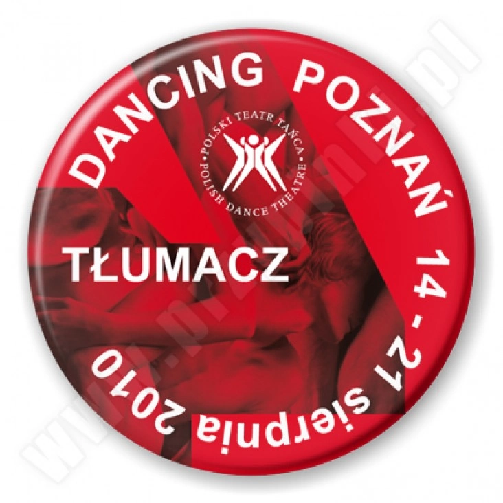 przypinka Dancing Poznań 2010 - tłumacz