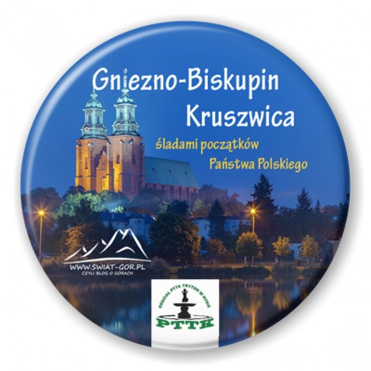 przypinka Gniezno-Biskupin Kruszwica