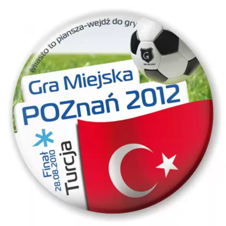 przypinka Gra Miejska - Poznań 2012 - Turcja