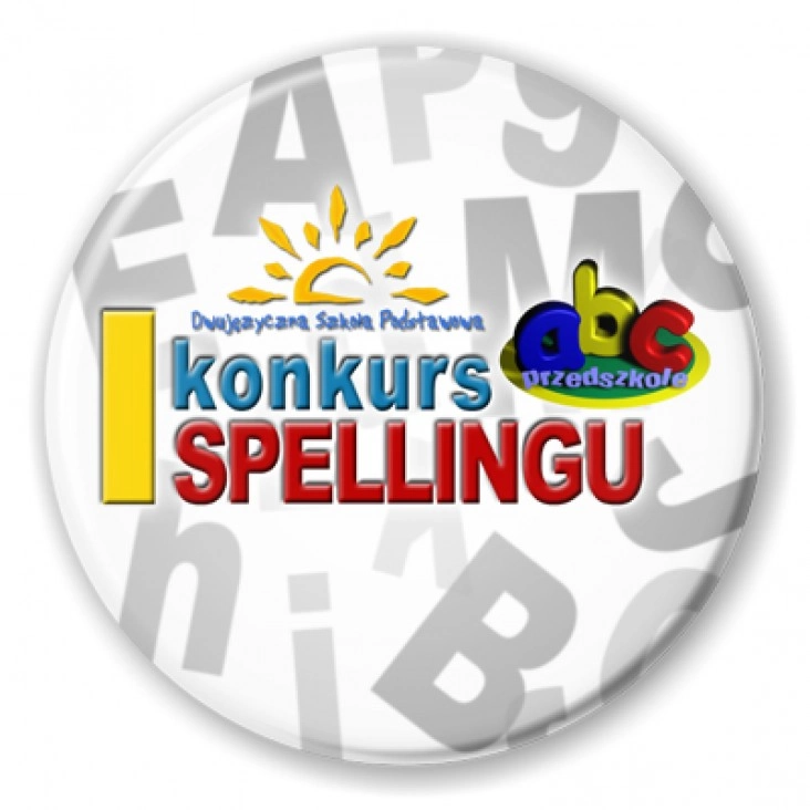 przypinka I konkurs spellingu