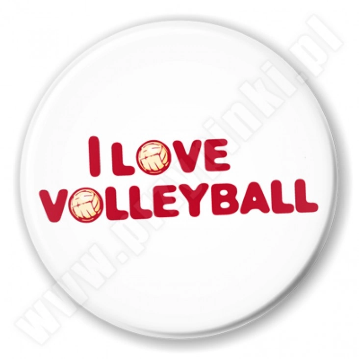 przypinka I love volleyball