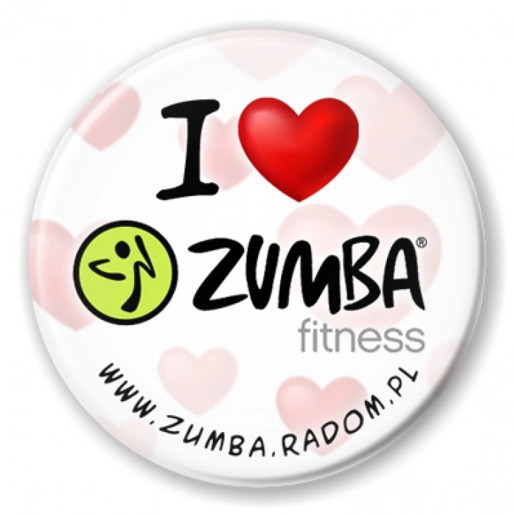 przypinka I love Zumba Fitness