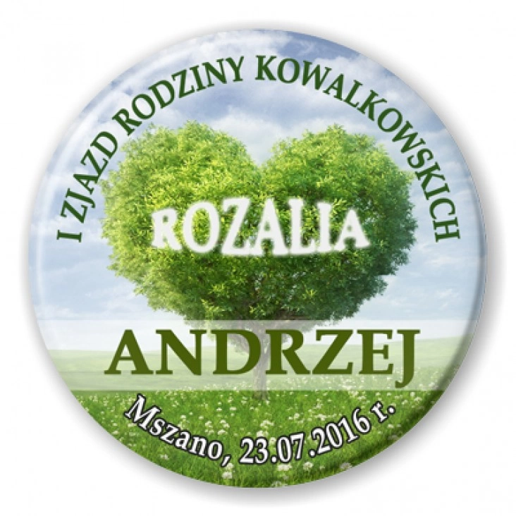 przypinka I Zjazd Rodzinny Kowalkowskich