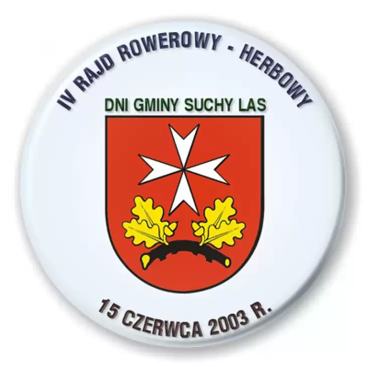 przypinka IV Rajd Rowerowy - Herbowy
