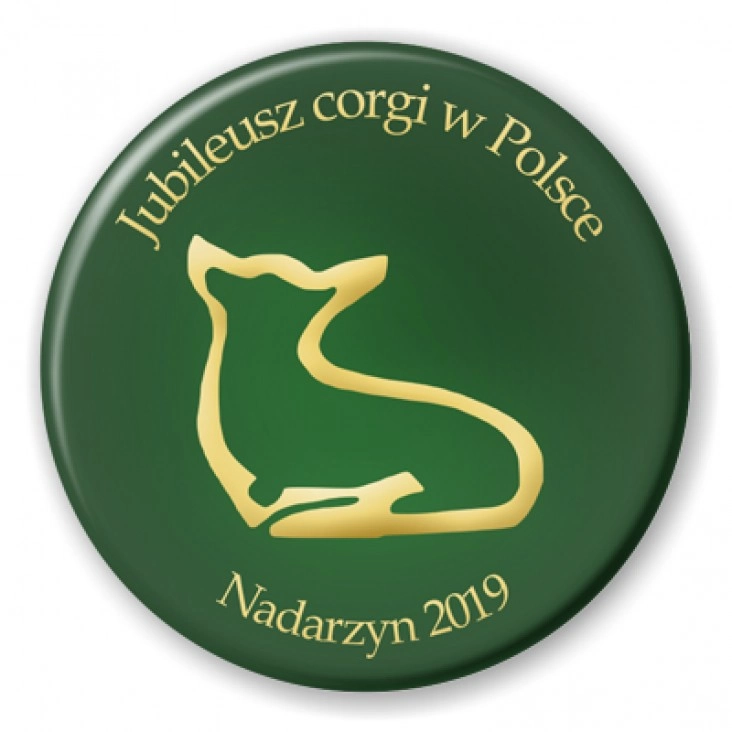 przypinka Jubileusz corgi w Polsce