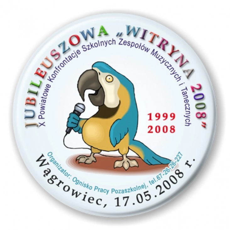 przypinka Jubileuszowa Witryna 2008