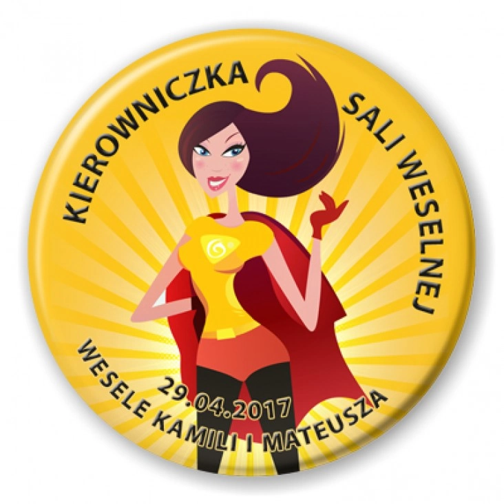 przypinka Kierowniczka Sali Weselnej