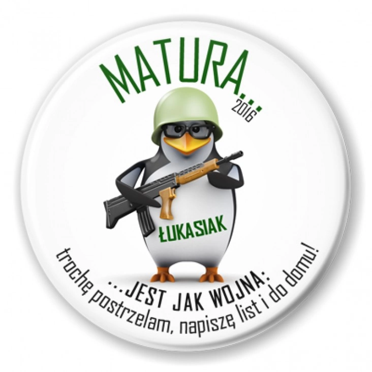 przypinka Matura - Łukasiak