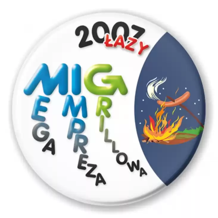 przypinka MIG 2007 - Mega Impreza Grillowa