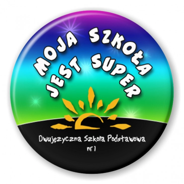 przypinka Moja szkoła jest super