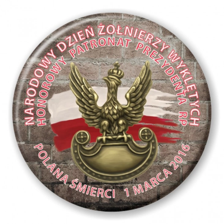 przypinka Narodowy Dzień Żołnierzy Wyklętych