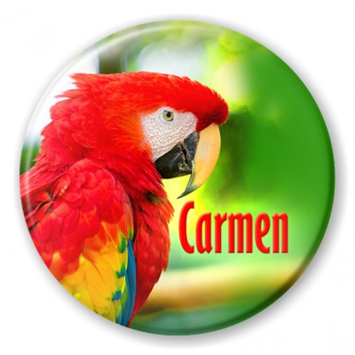 przypinka Papugarnia Carmen