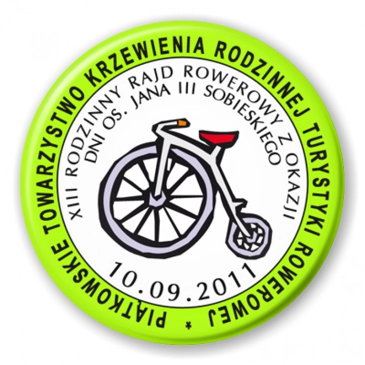 przypinka Piątkowo Rodzinny Rajd Rowerowy 2011