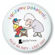 przypinka lokomotywa lodz babcia wnuk