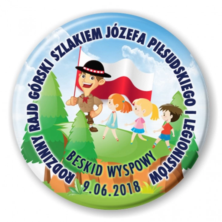 przypinka Rodzinny Rajd Górski