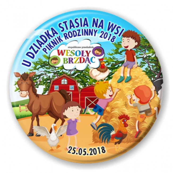 przypinka U dziadka Stasia na wsi