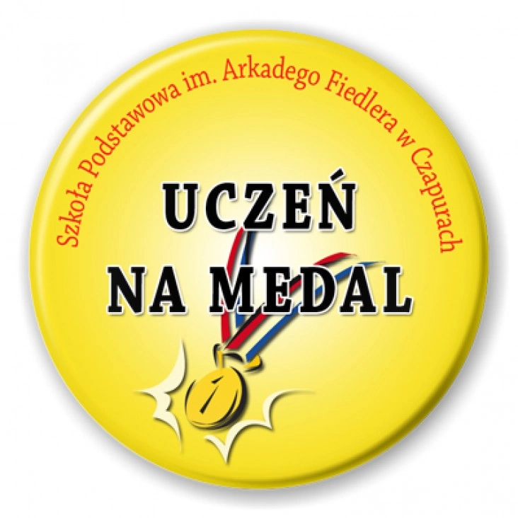 przypinka Uczeń na medal