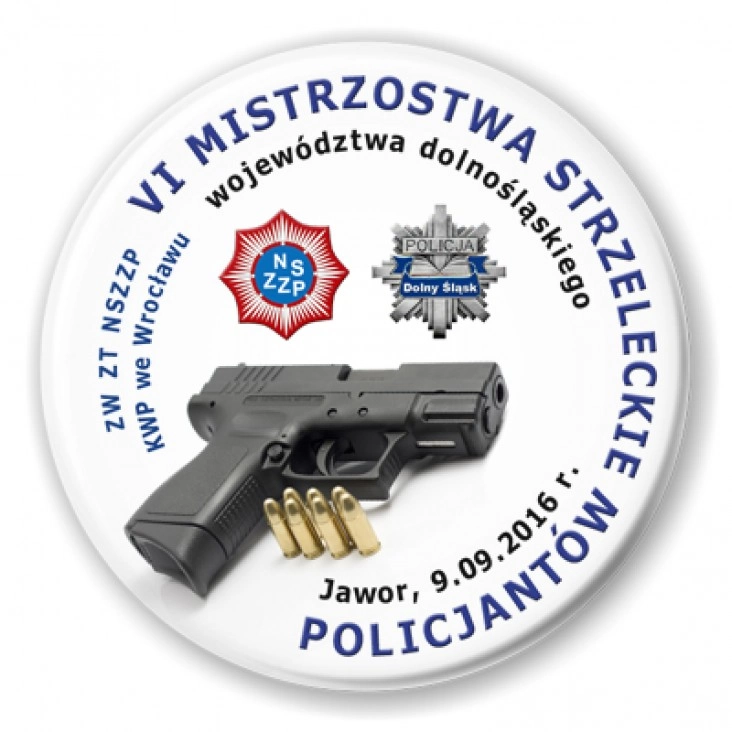 przypinka VI Mistrzostwa Strzeleckie Policjantów