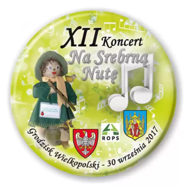 przypinka XII Koncert Na Srebrną Nutę 2017 