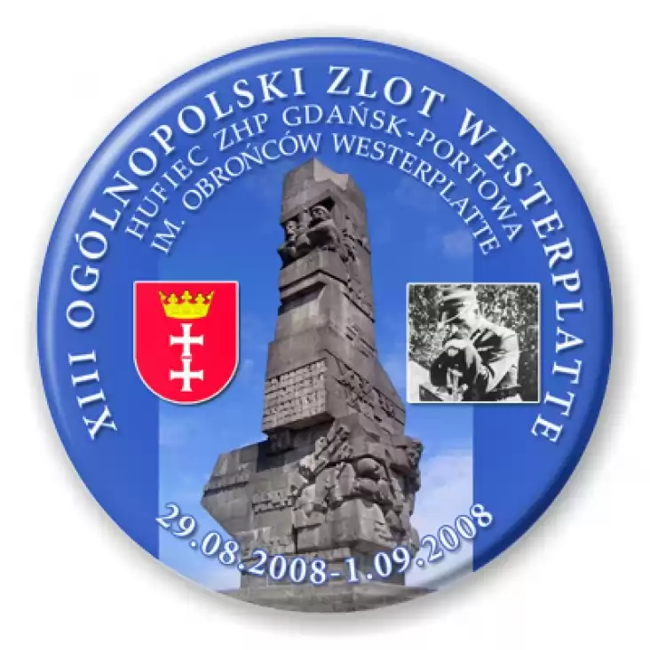 przypinka XIII Ogólnopolski Zlot Westerplatte